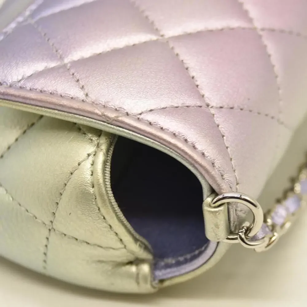 Chanel Gradient Metallic Calfskin Quilted Glasses Case